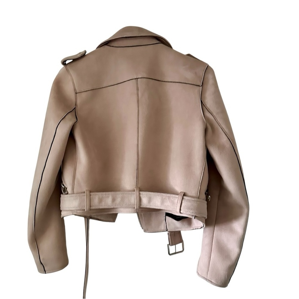 Zara Basic Women’s Pink Faux Leather With Belt Size S - Picture 4 of 7